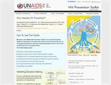 Tablet Screenshot of hivpreventiontoolkit.unaids.org